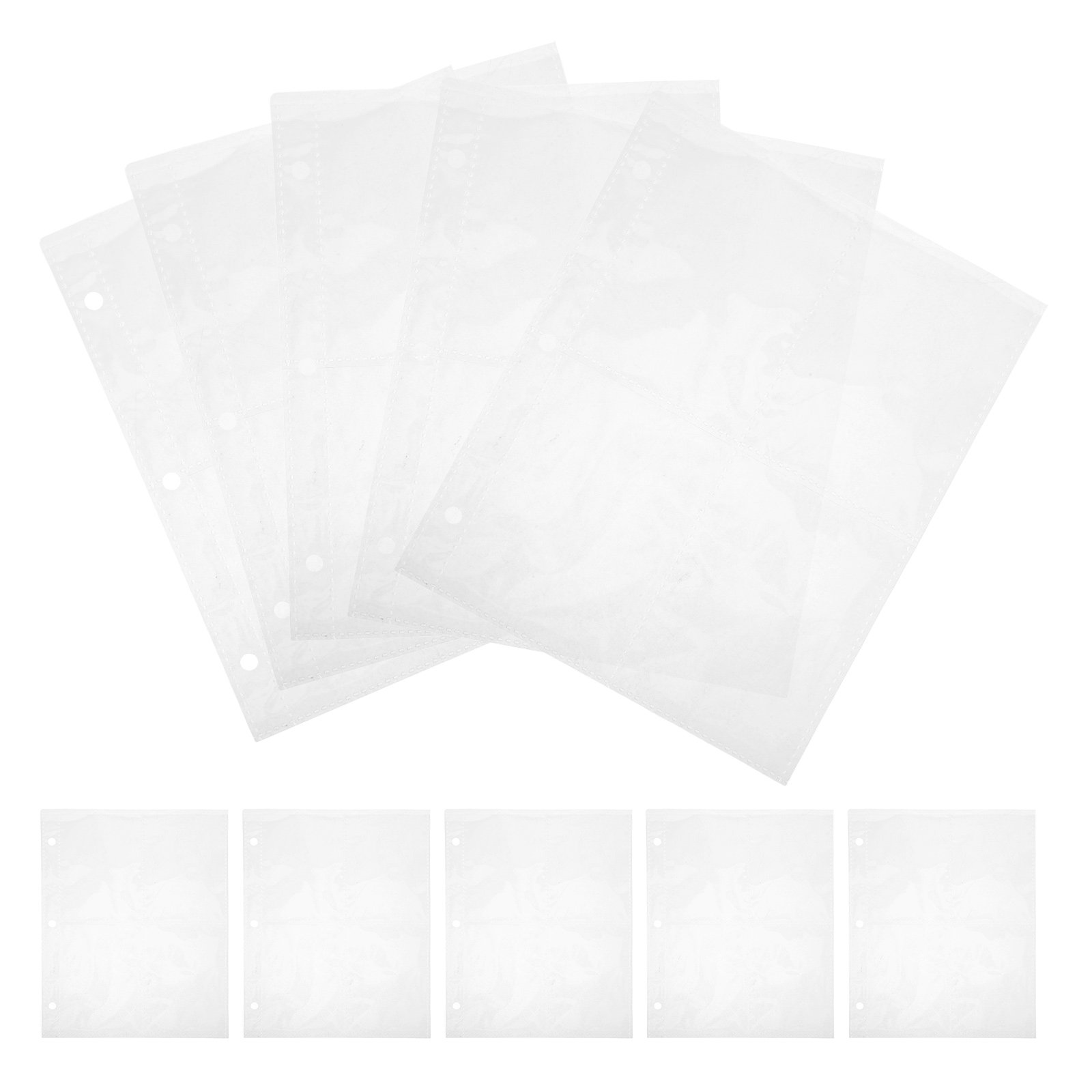 Trading Card Binder - 10 ชิ้น แผ่นกระดาษสำรองสำหรับแฟ้มการ์ด ซองพลาสติกใส แผ่นป้องกันใส สำหรับการ์ดสะสม