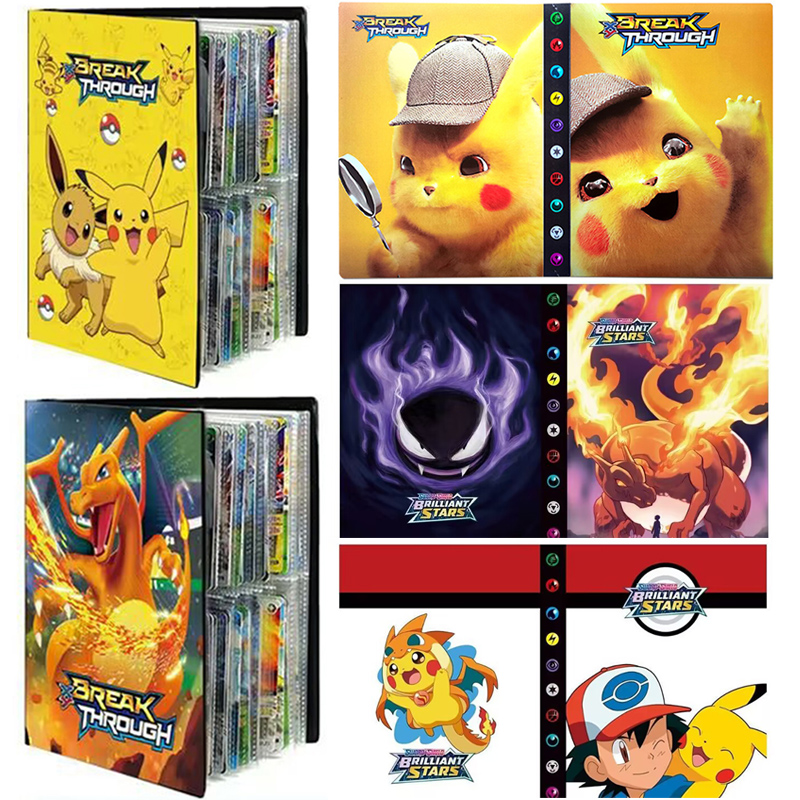 Trading Card Binder - สมุดเก็บการ์ด 240 ชิ้น อัลบั้มการ์ดอนิเมะ ลายชาริซาร์ดน่ารัก สมุดสะสมการ์ดเกม